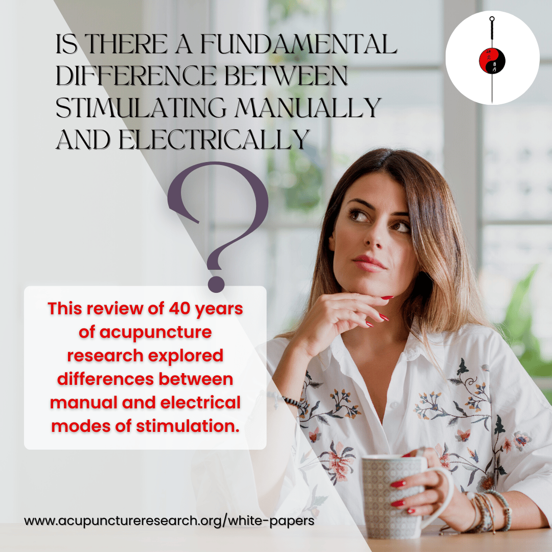 Manual and Electrical Needle Stimulation in Acupuncture Research: Pitfalls and Challenges of Heterogeneity